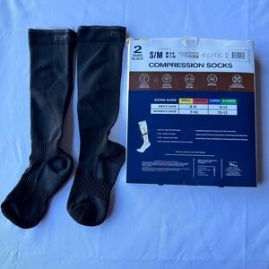 New- Copper Fit Elite Compression Socks - 2 pack S/M